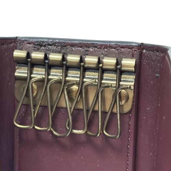 Auth COACH - 6419 Beige Red Multi Leather Key Case - Picture 5 of 5